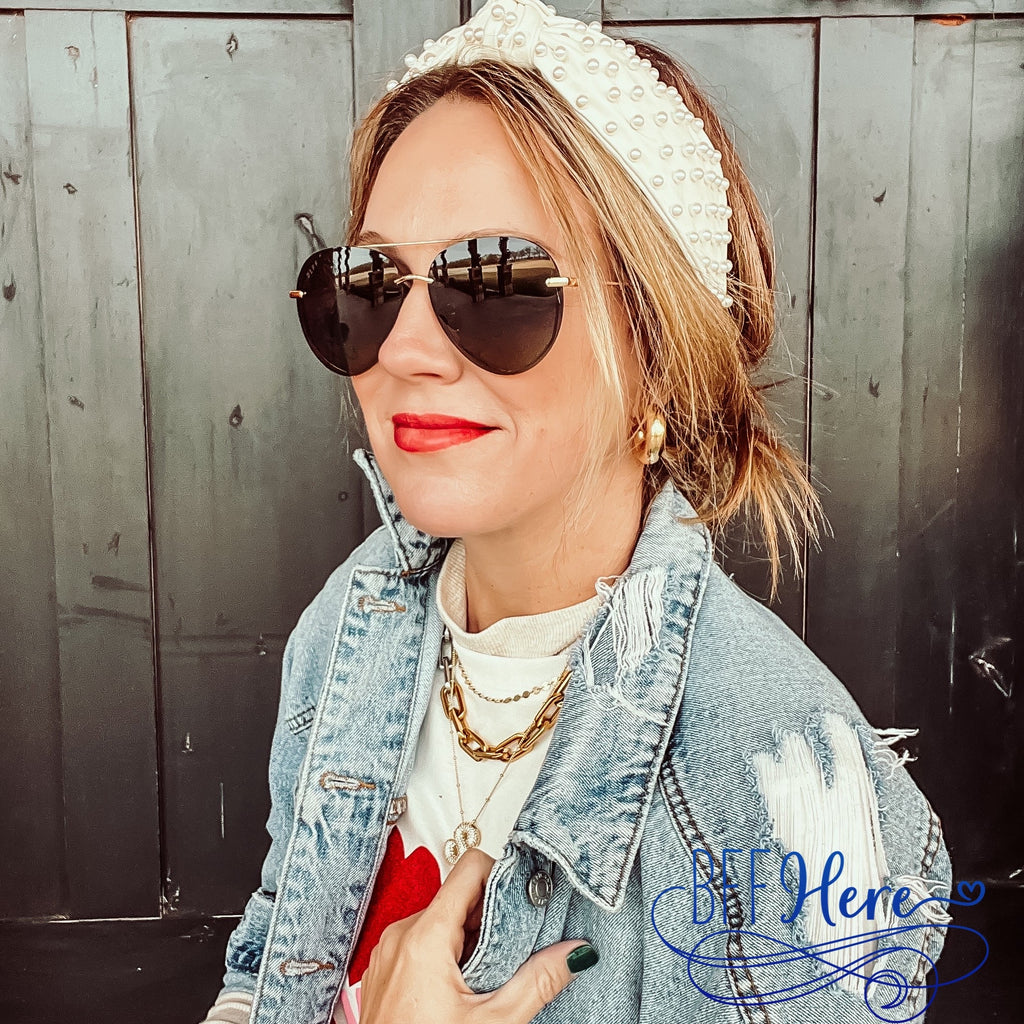Shimmering Pearls Headband - Elegance with a Playful Twist! - BFF Here