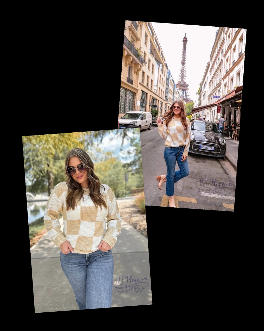 Check Yes Checkered Sweater - BFF Here