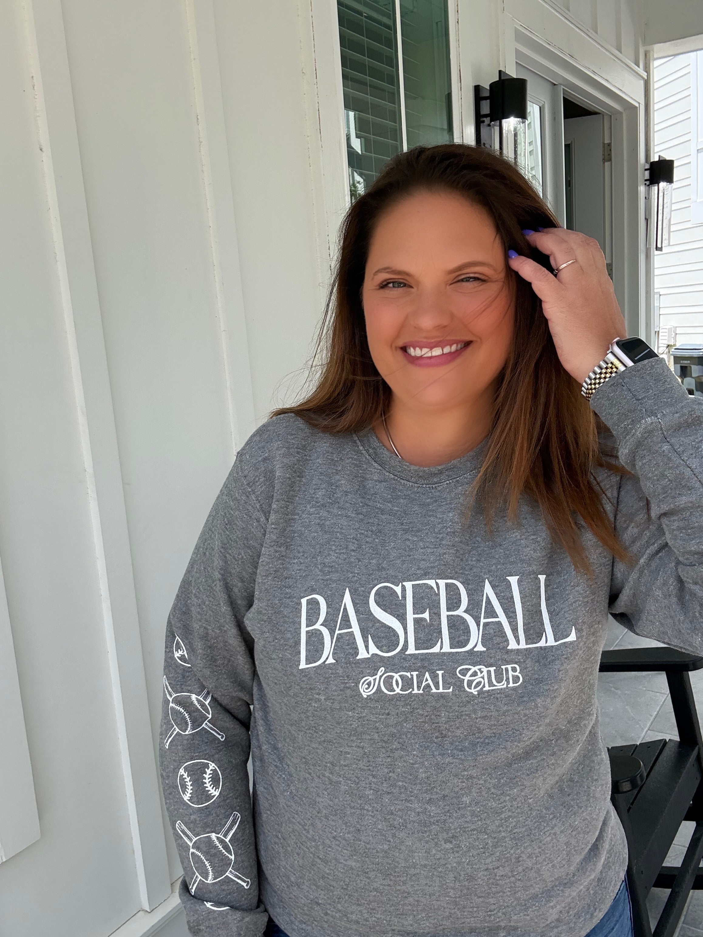 Baseball Social Club Sweatshirt by Southern Bliss (ARRAY) — Ships 2-3 weeks - BFF Here