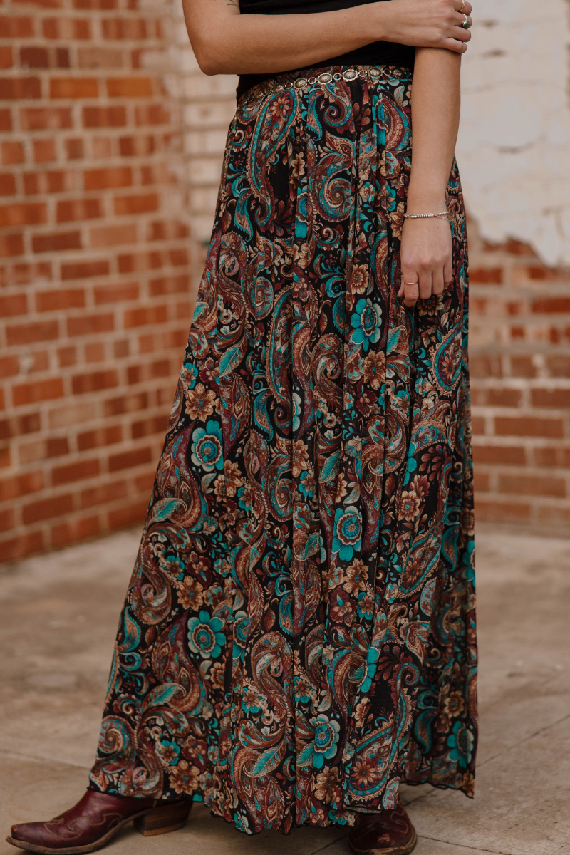 Sagebrush Swirl Maxi Skirt by Sterling Kreek
