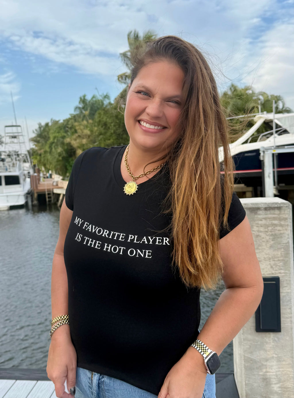 Favorite Player Baby Tee by Panache - BFF Here