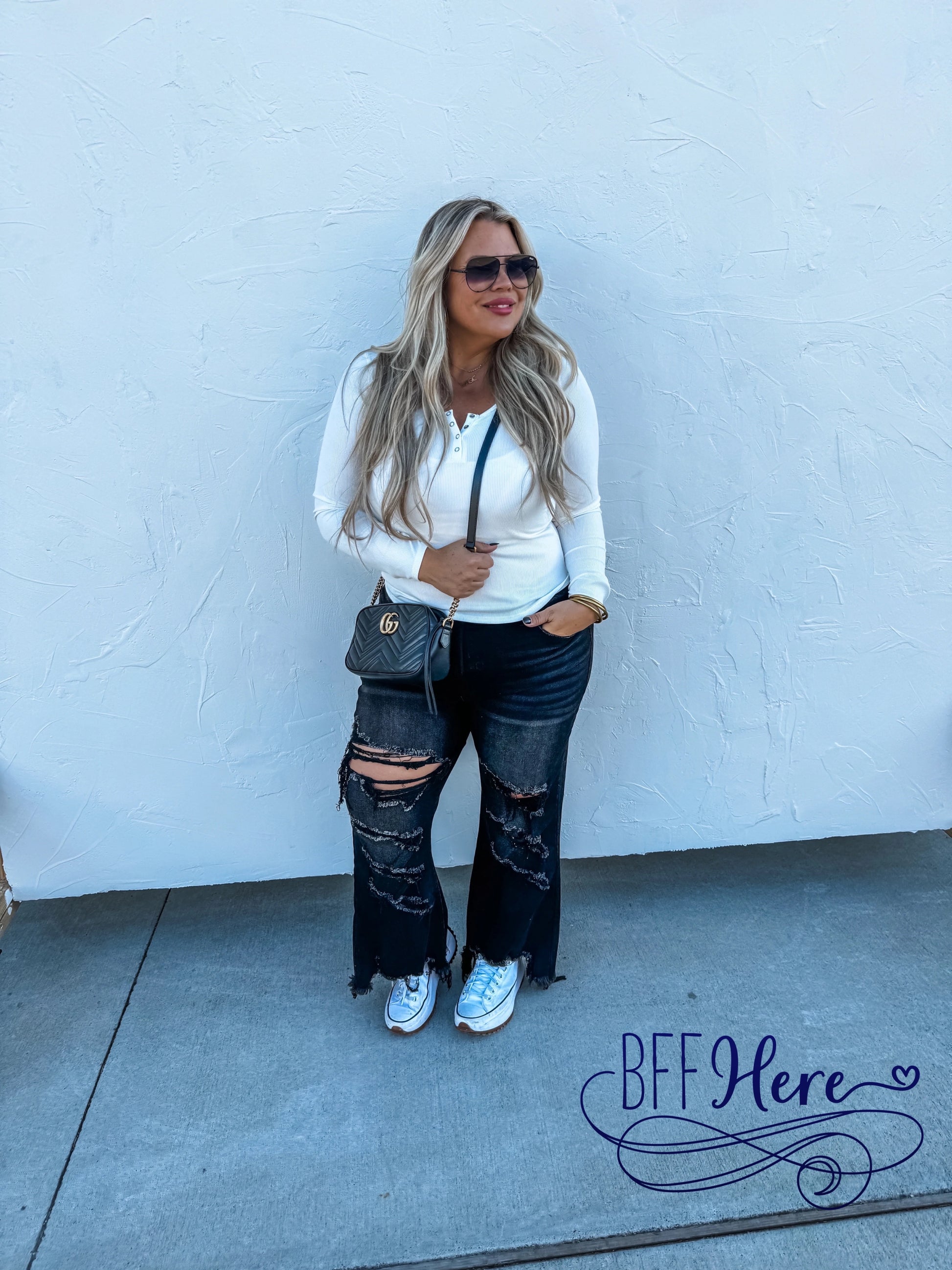 PREORDER: Black Urban Distressed Crop Jeans by Blakeley (Ships Middle of January ) - BFF Here