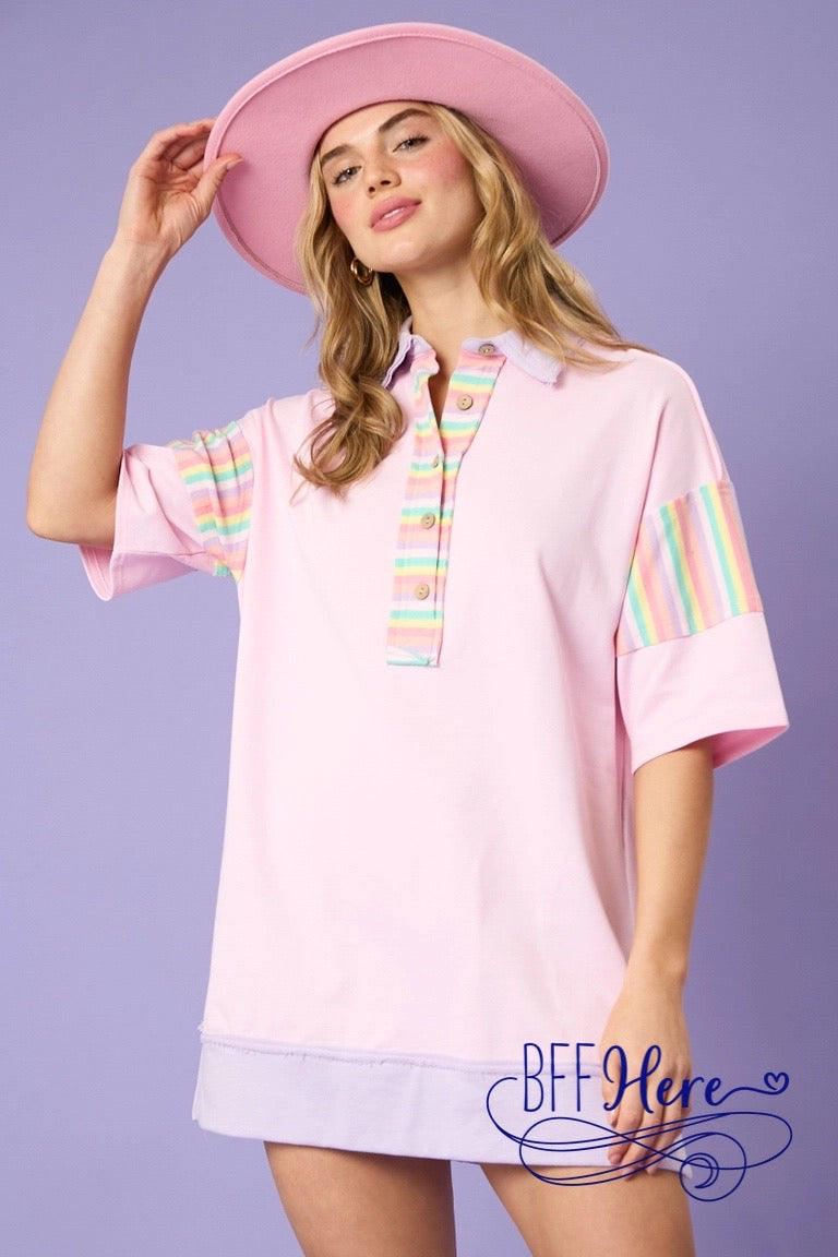 PREORDER: Bold Lines, Bold Times: Contrast Stripes Dress (Ships Middle of February) - BFF Here