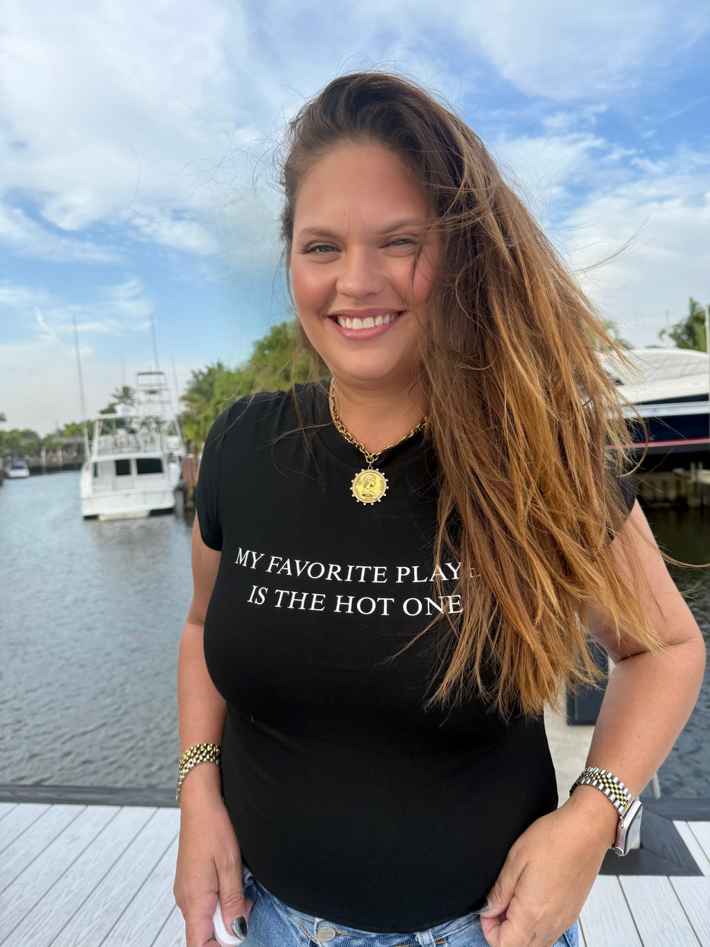 Favorite Player Baby Tee by Panache - BFF Here