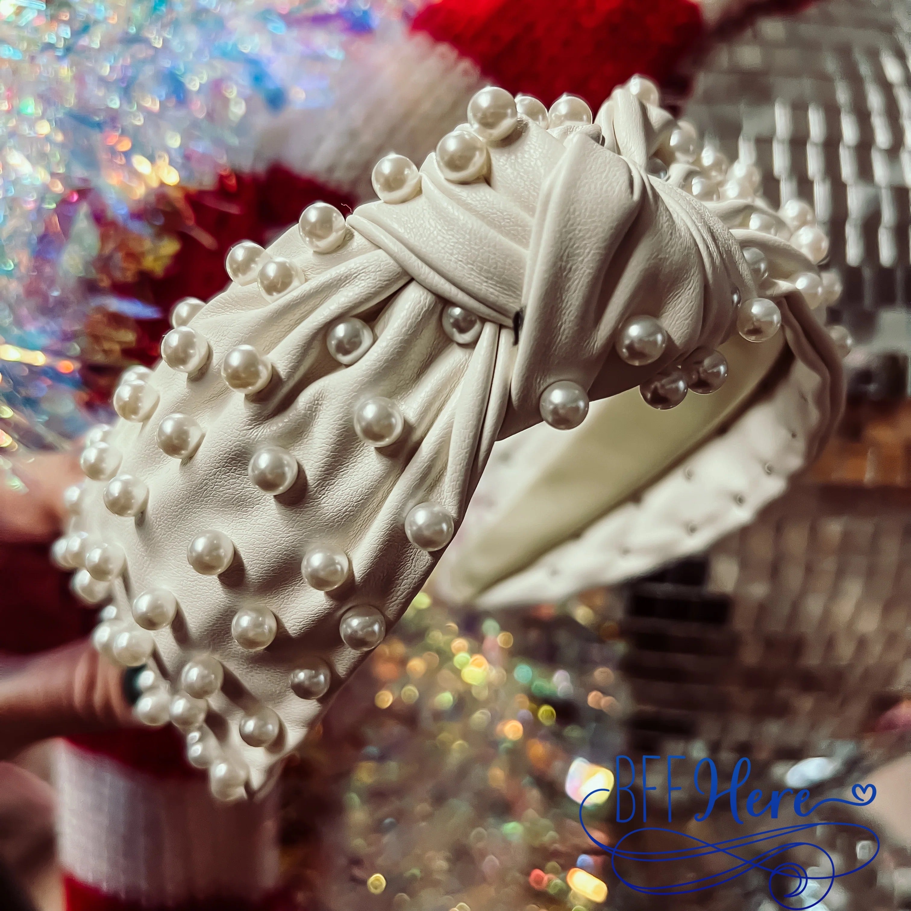 Shimmering Pearls Headband - Elegance with a Playful Twist! - BFF Here