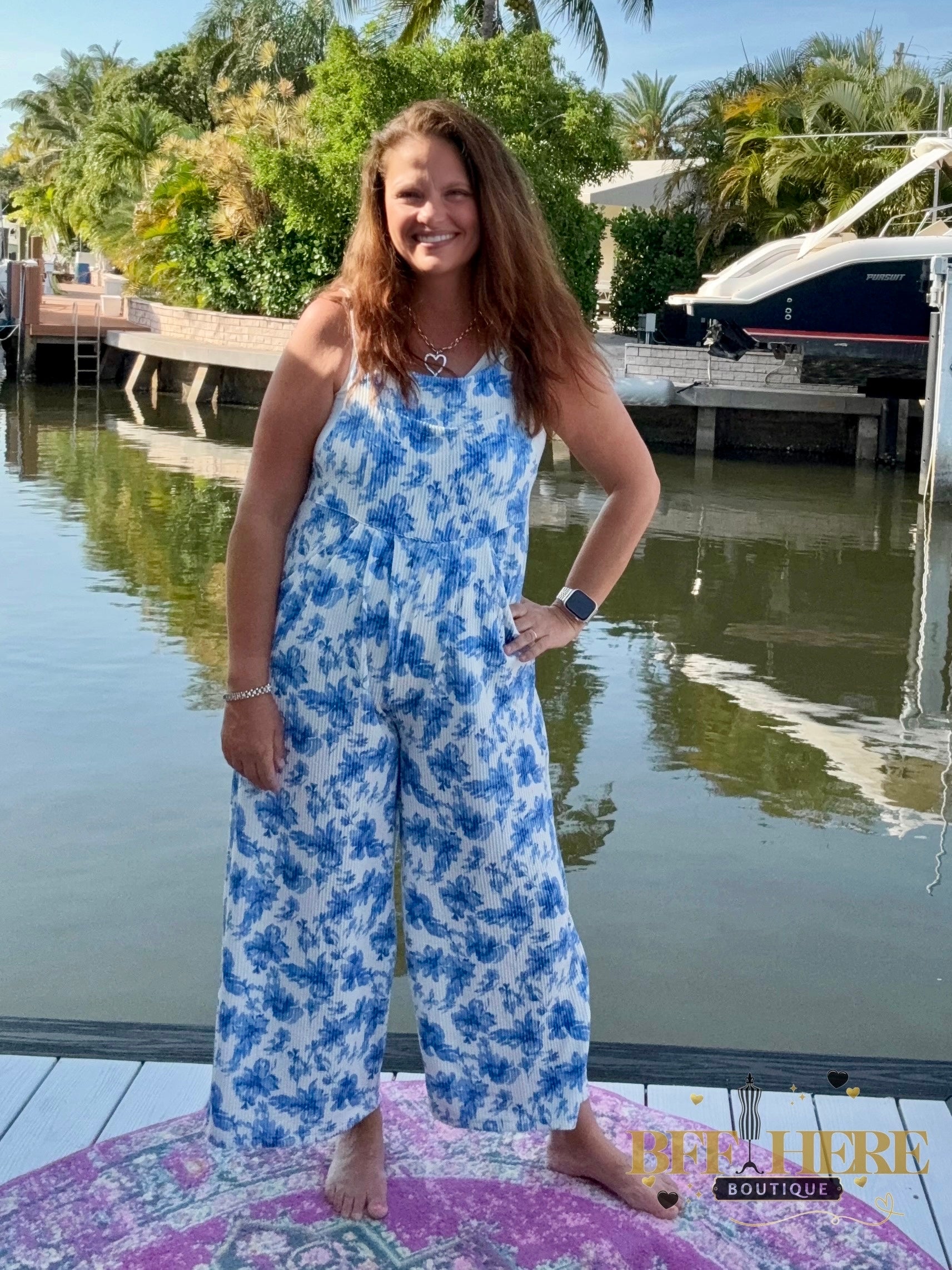 Cassidy Floral Boho Overalls by Blakeley - BFF Here
