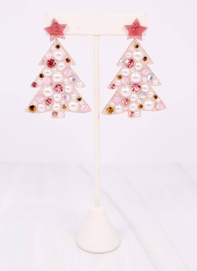 Pink Wonderland Tree Earring PINK - BFF Here