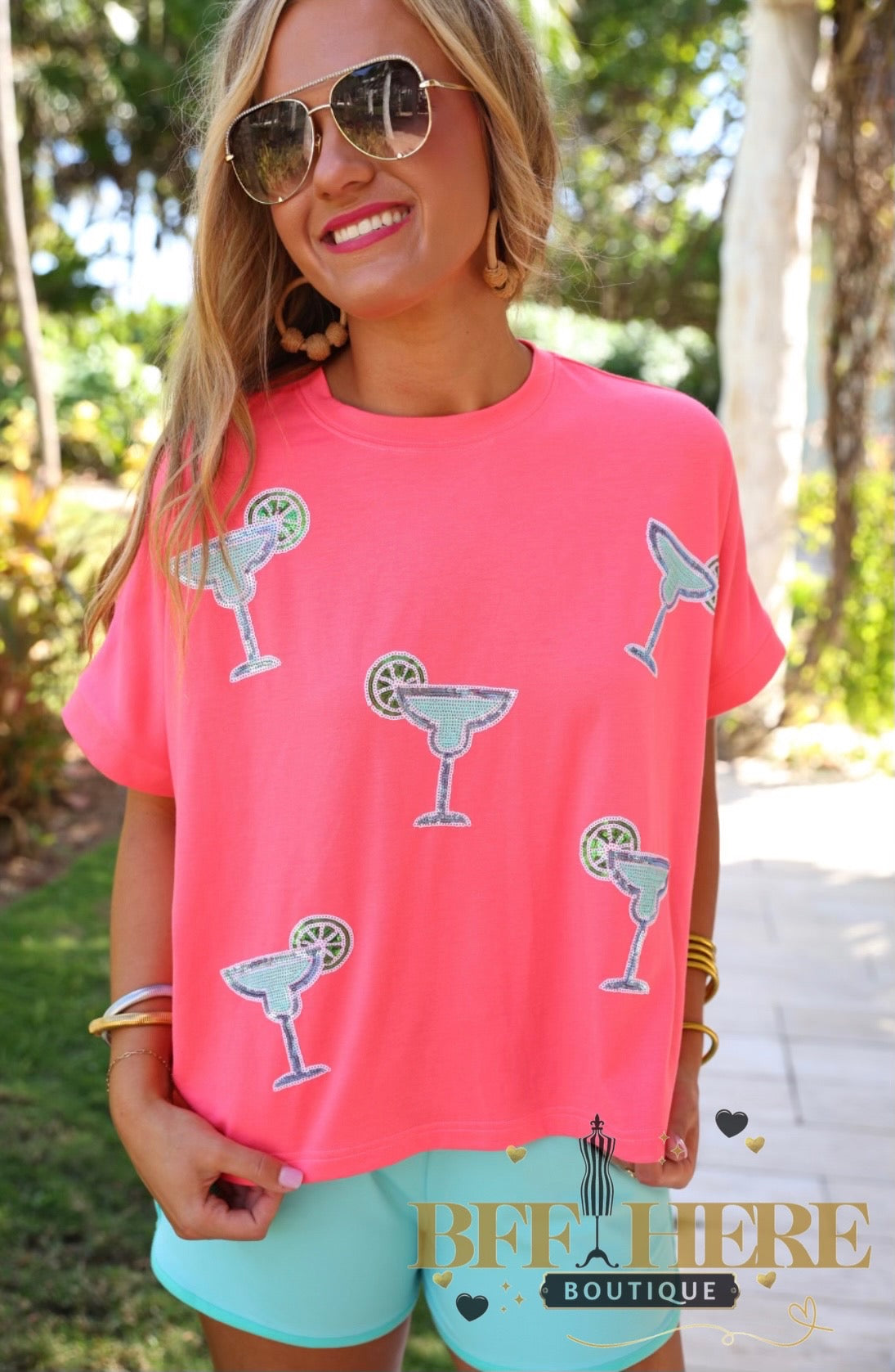 Margaritaville Sequin Patch Top by Jess Lea - BFF Here