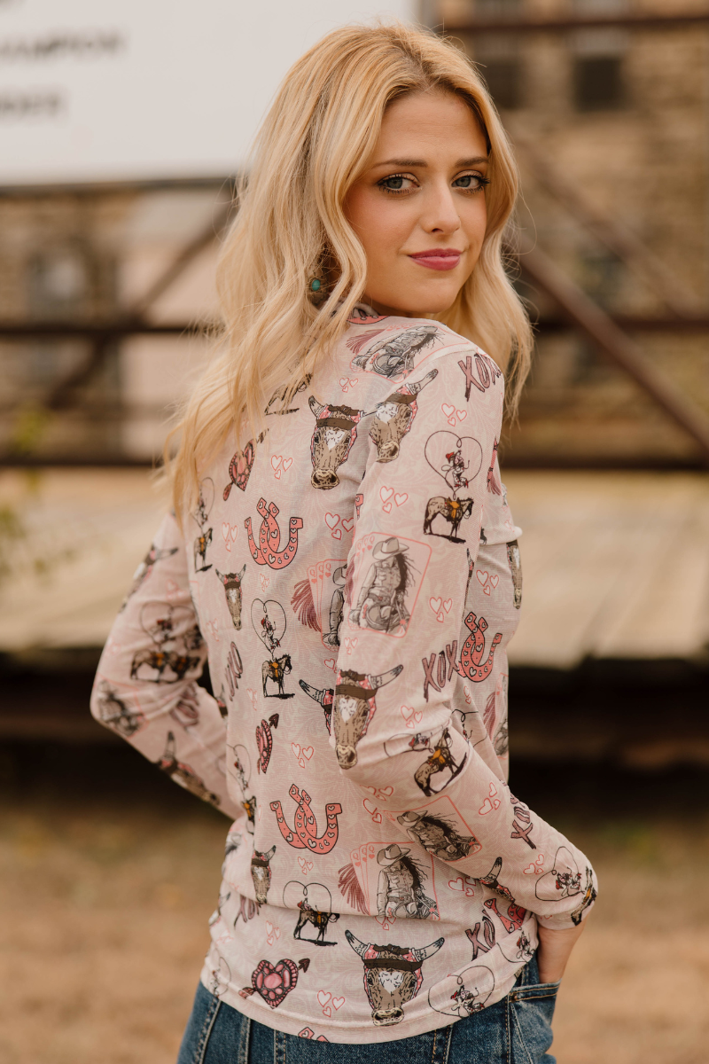 XOXO Rodeo Mesh Top by Sterling Kreek - BFF Here