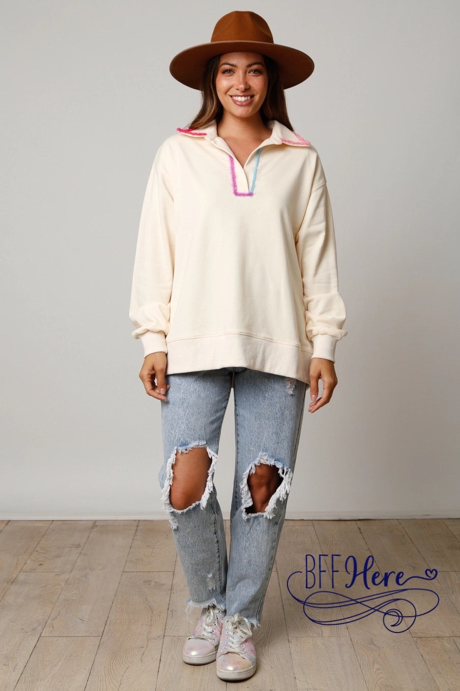 Glistening Threads: Glitter Yarn Top - BFF Here