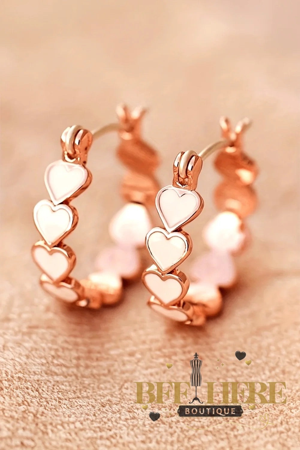 Sweetheart Heart Hoop Earrings - BFF Here