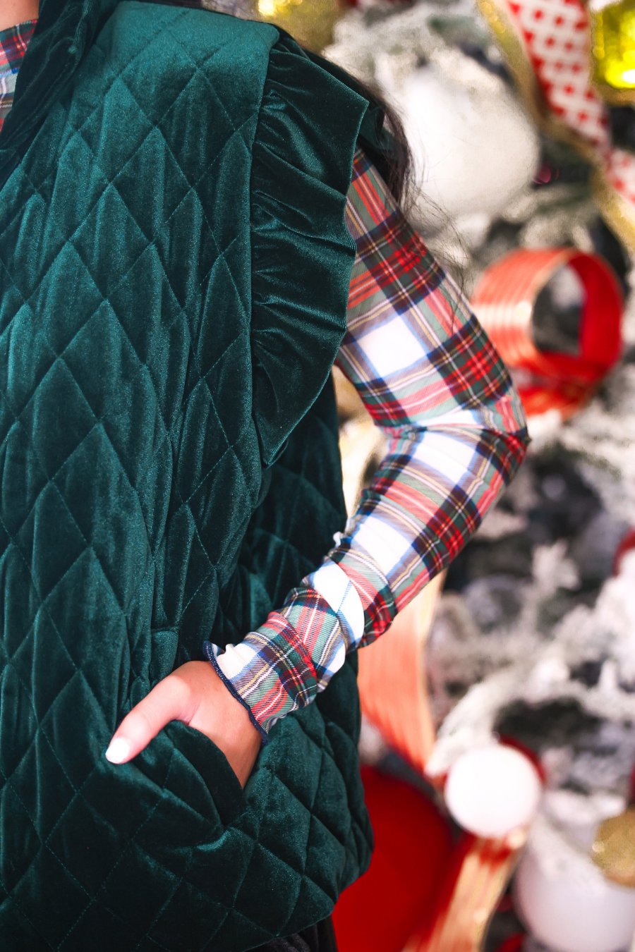 PREORDER: Velvet Quilted Vest / Green by Jess Lea (ETA: September)