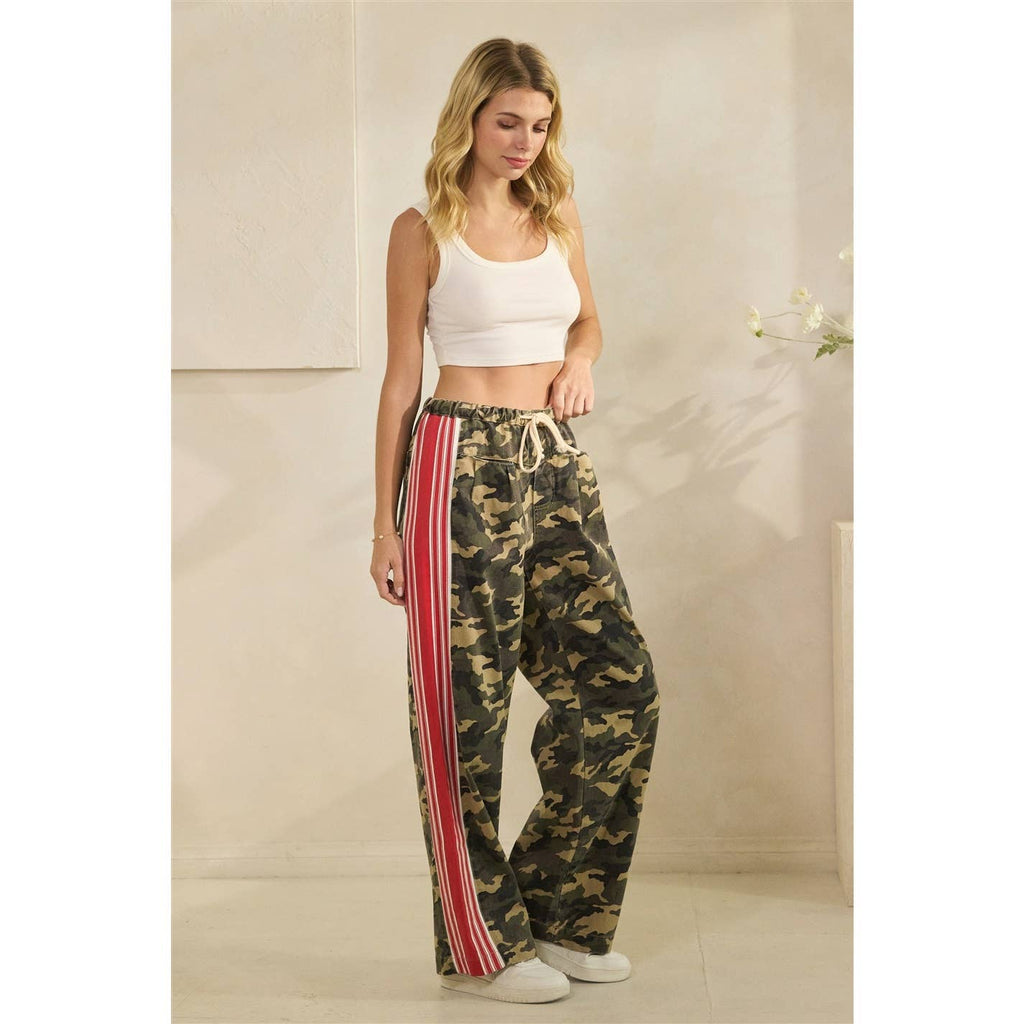 Sport Striped Wide Legged Pants - BFF Here