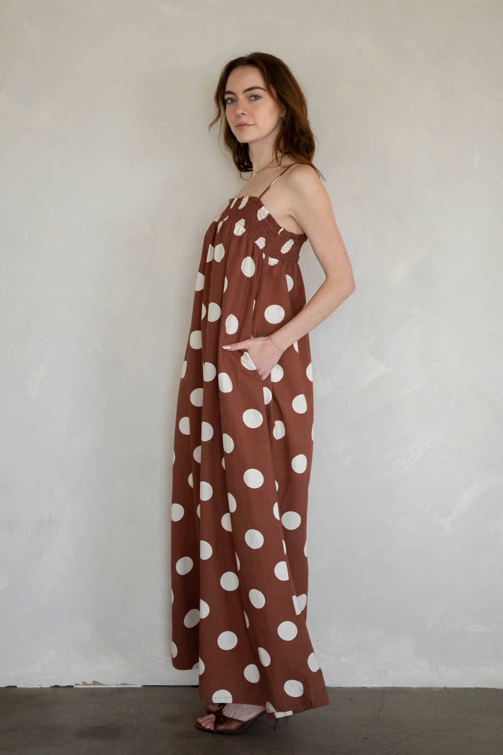 Sandy Polka Dot Maxi Dress - BFF Here