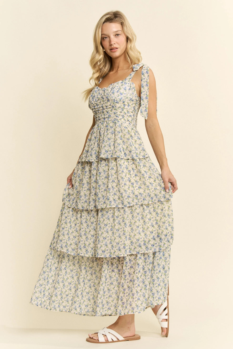 Floral Print Tiered Dress by Jade by Jane - BFF Here
