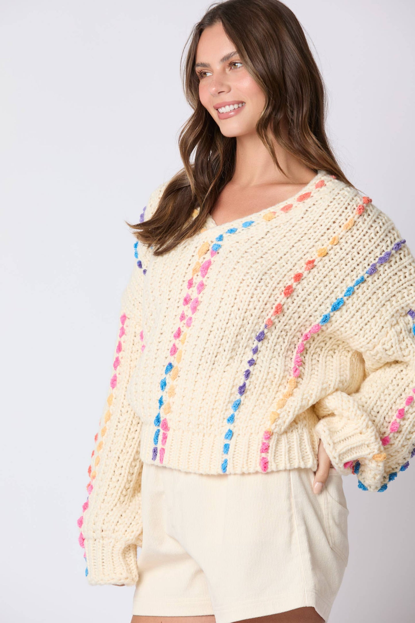 Confetti Dreams Knit Sweater / Choice of Color (Pink ETA Mid November)