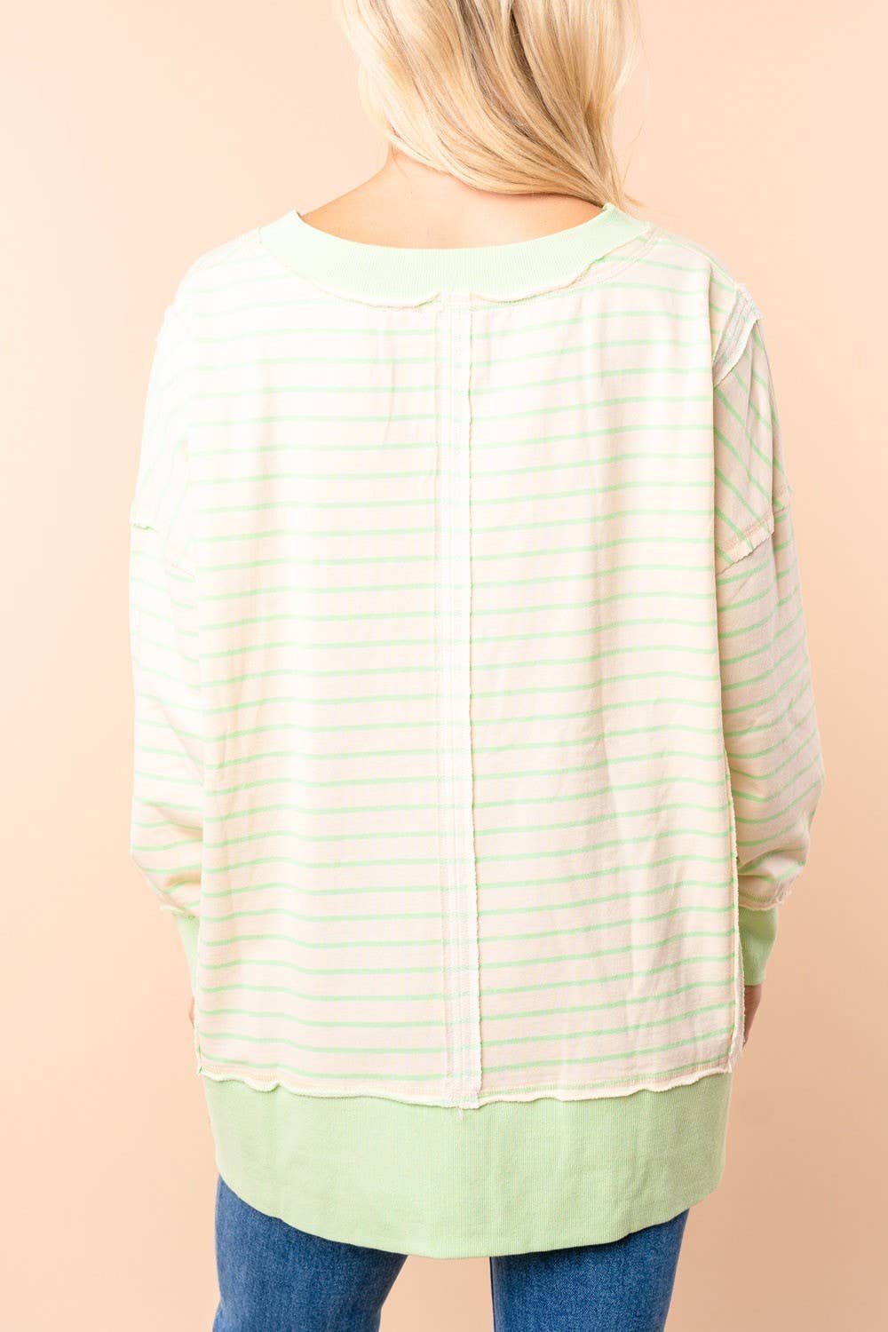 Mint To Be Striped Pullover - BFF Here