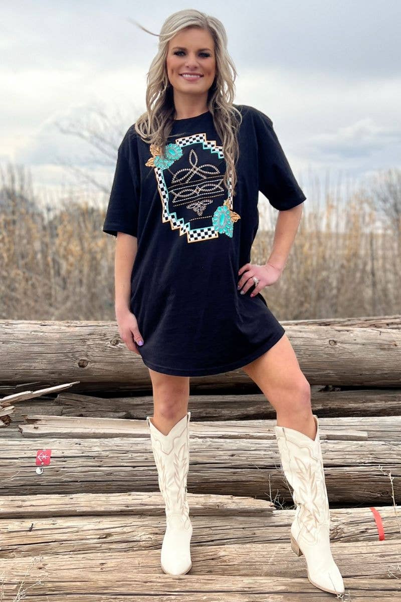 Small Town Big Dreams T-Shirt Dress by Sterling Kreek - BFF Here