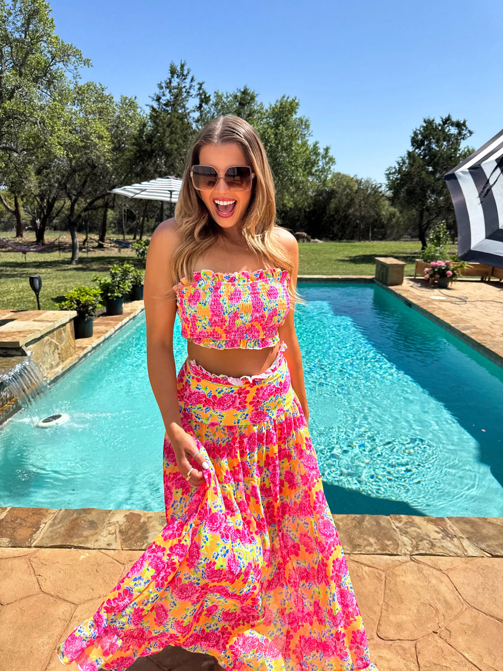 Island Vibes - Amalfi Blooms Swim Set by Blakeley - BFF Here