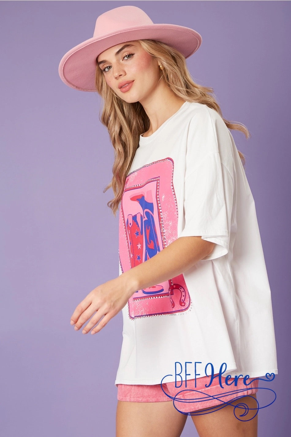 Cowgirl Kicks: The Boot-iful Card Print T-Shirt / Choice of Color - BFF Here