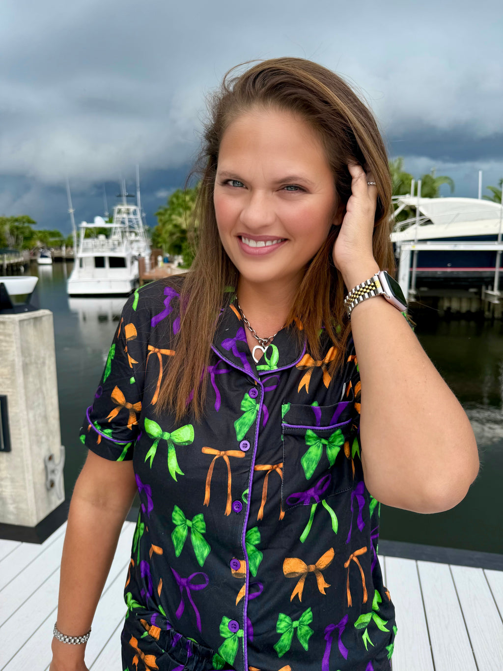 Bow Bewitched Ruffle Pajama Set  by Jess Lea - BFF Here