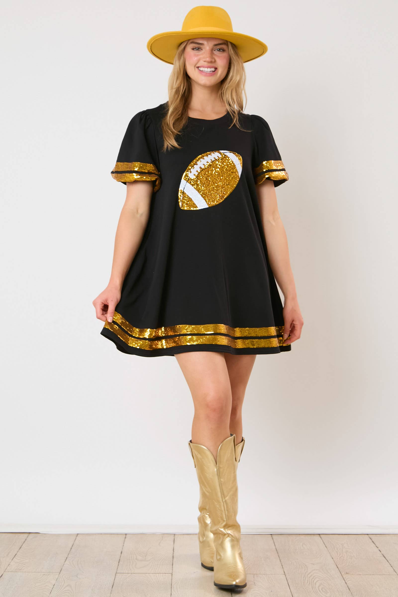 Championship Sparkle Football Dress / Choice of Color - BFF Here
