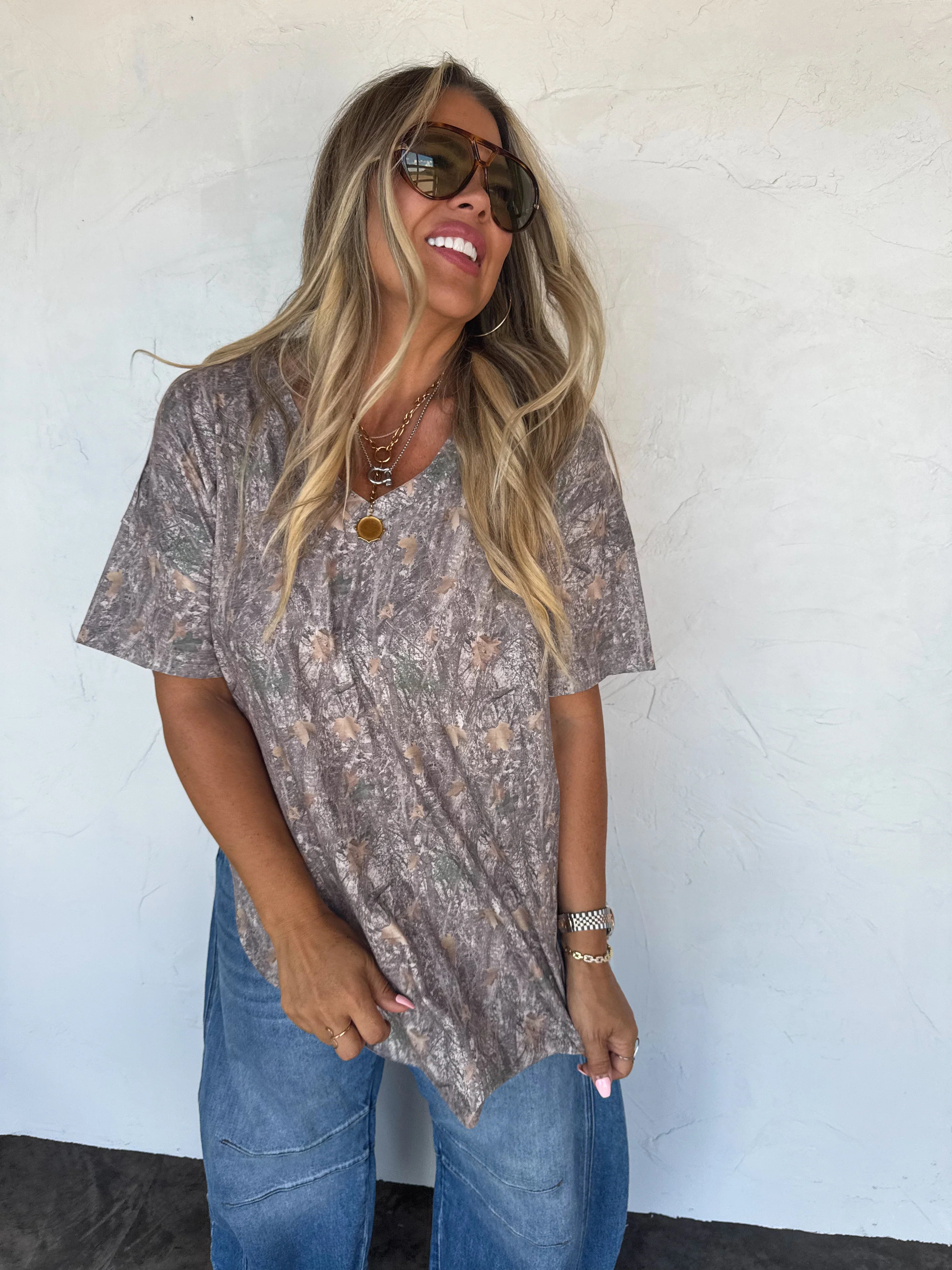 PREORDER: Joey V-Neck Washed Cotton Boyfriend Tee by Blakeley (ETA: Early December) - BFF Here