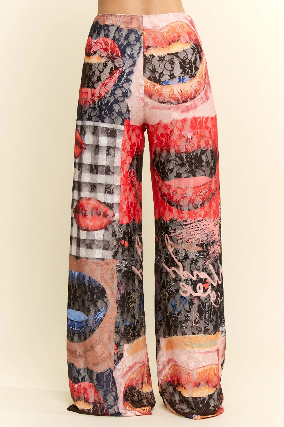 PREORDER: Lace Mix Lips Print Pants (ARRAY) by Jade by Jane (ETA: June) - BFF Here