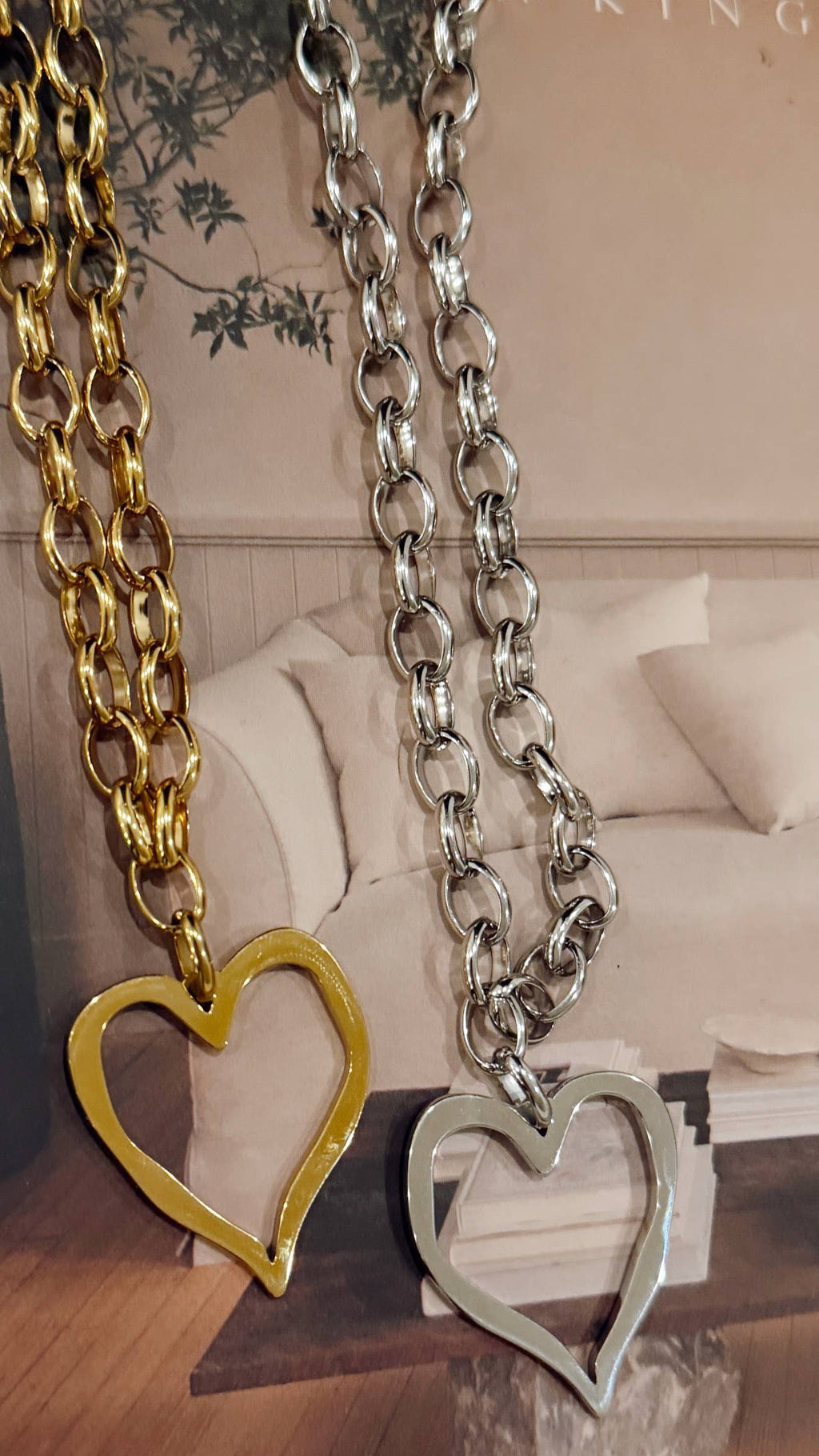 LARGE OPEN HEART NECKLACE - BFF Here