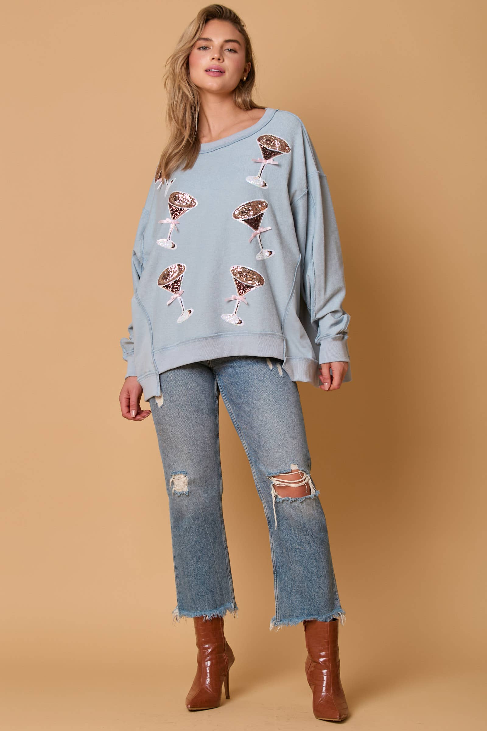 Martini Magic Sequin Sweater - BFF Here