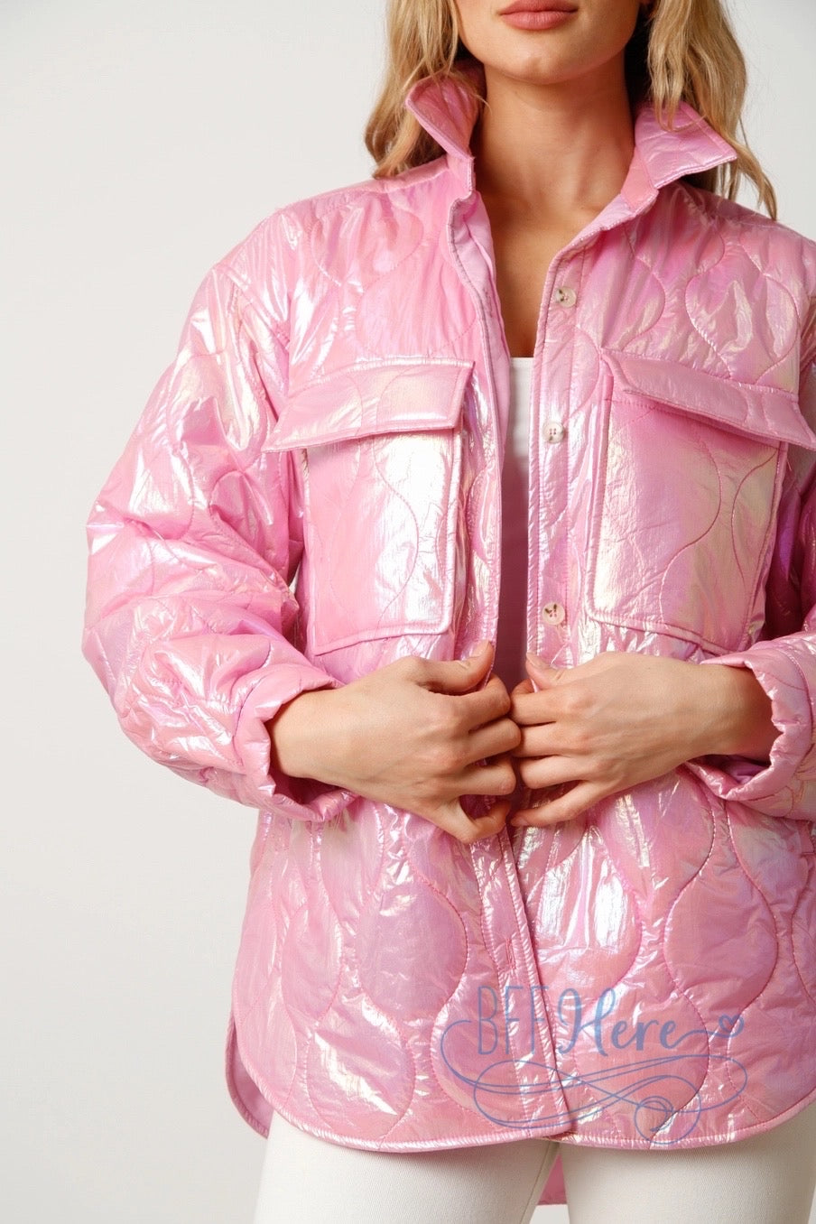 Mystical Glow Iridescent Puffer Jacket / Choice of Color - BFF Here