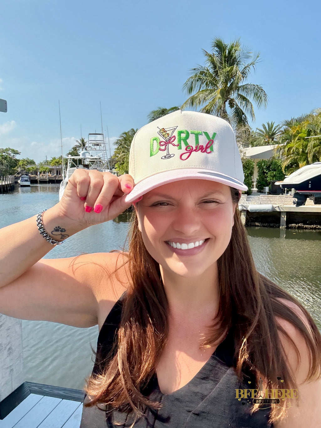 Dirty Girl Embroidered Trucker Hat - BFF Here
