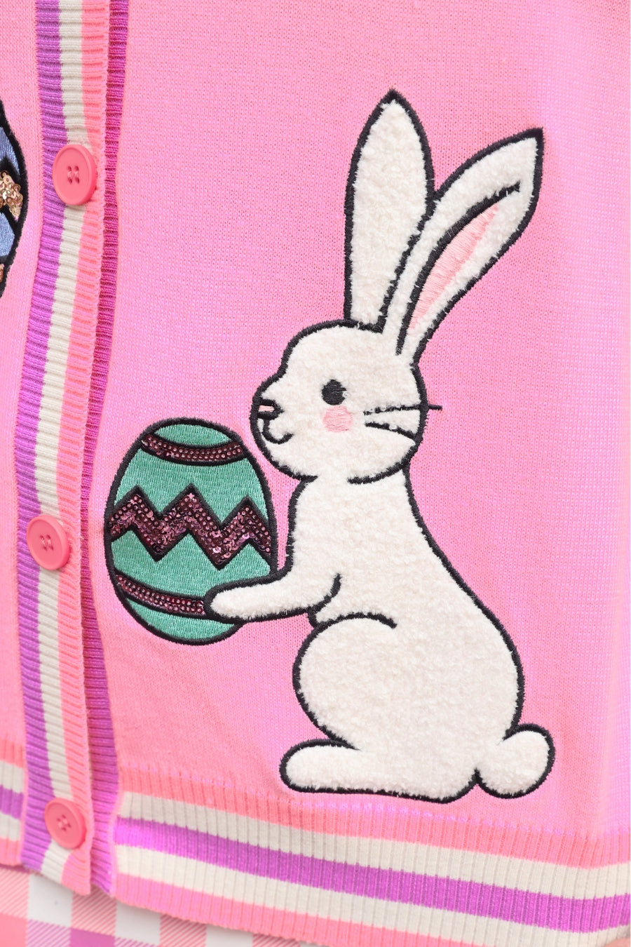 PREORDER: Hoppy Easter Short Sleeve Cardigan by Jess Lea (ETA Late February / Early March)