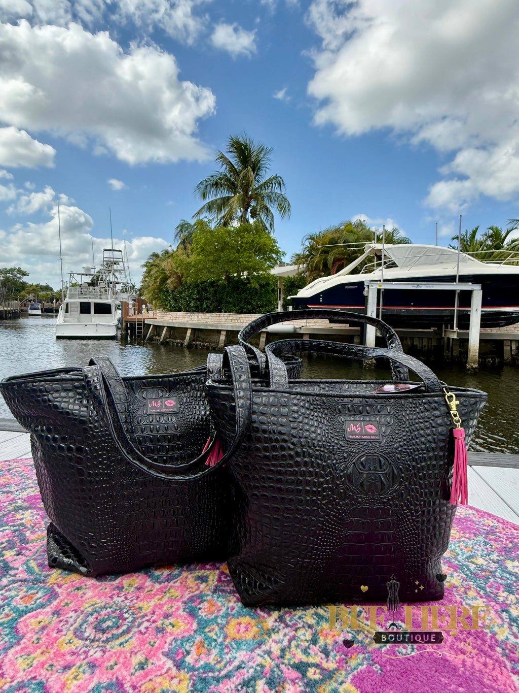 Bubble Gator Tote by Makeup Junkie Bags / Choice of Style - BFF Here