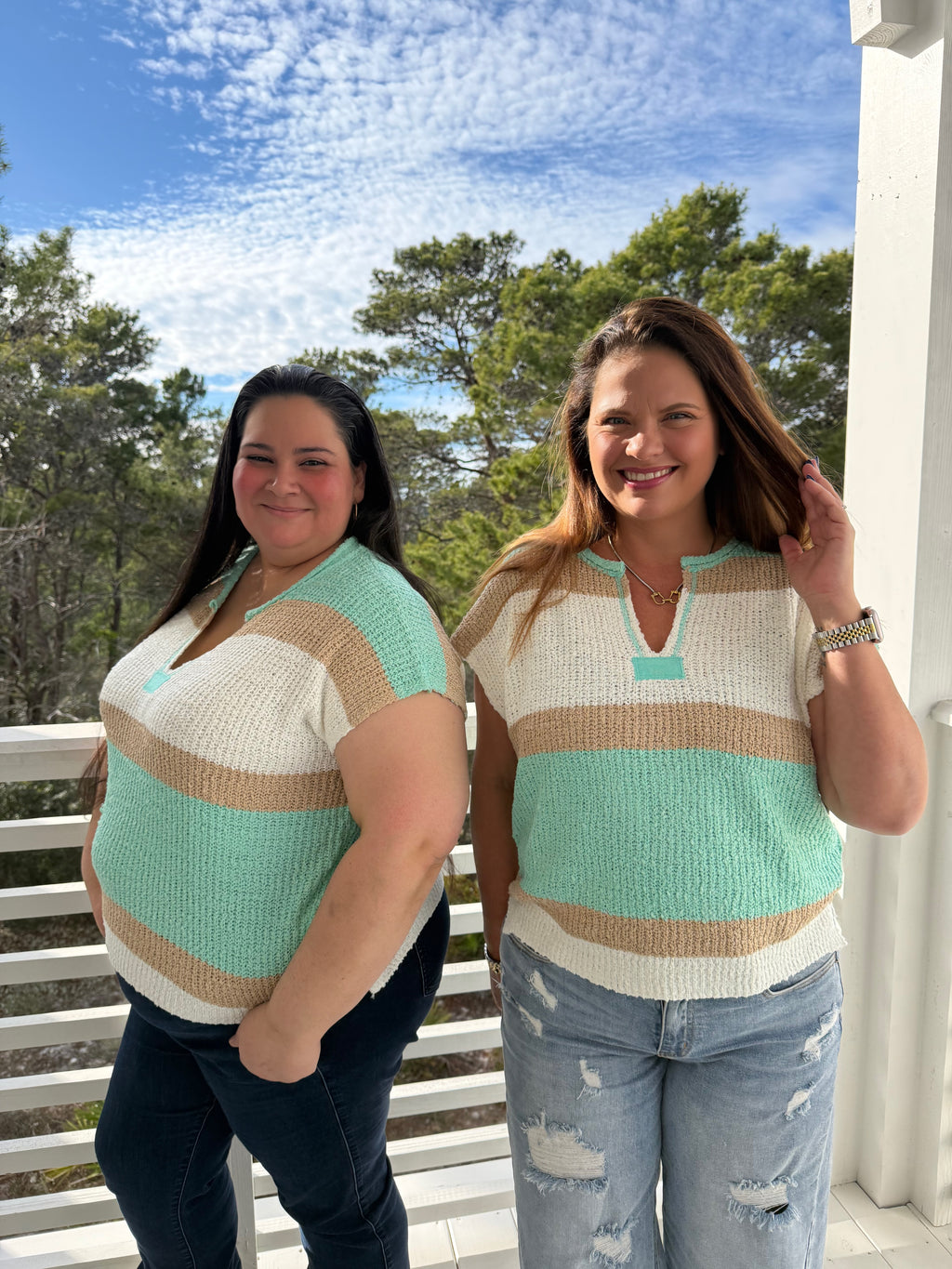 Short Sleeve Color Block Stripe Top by Sew In Love (Ships 2-3 weeks) - BFF Here