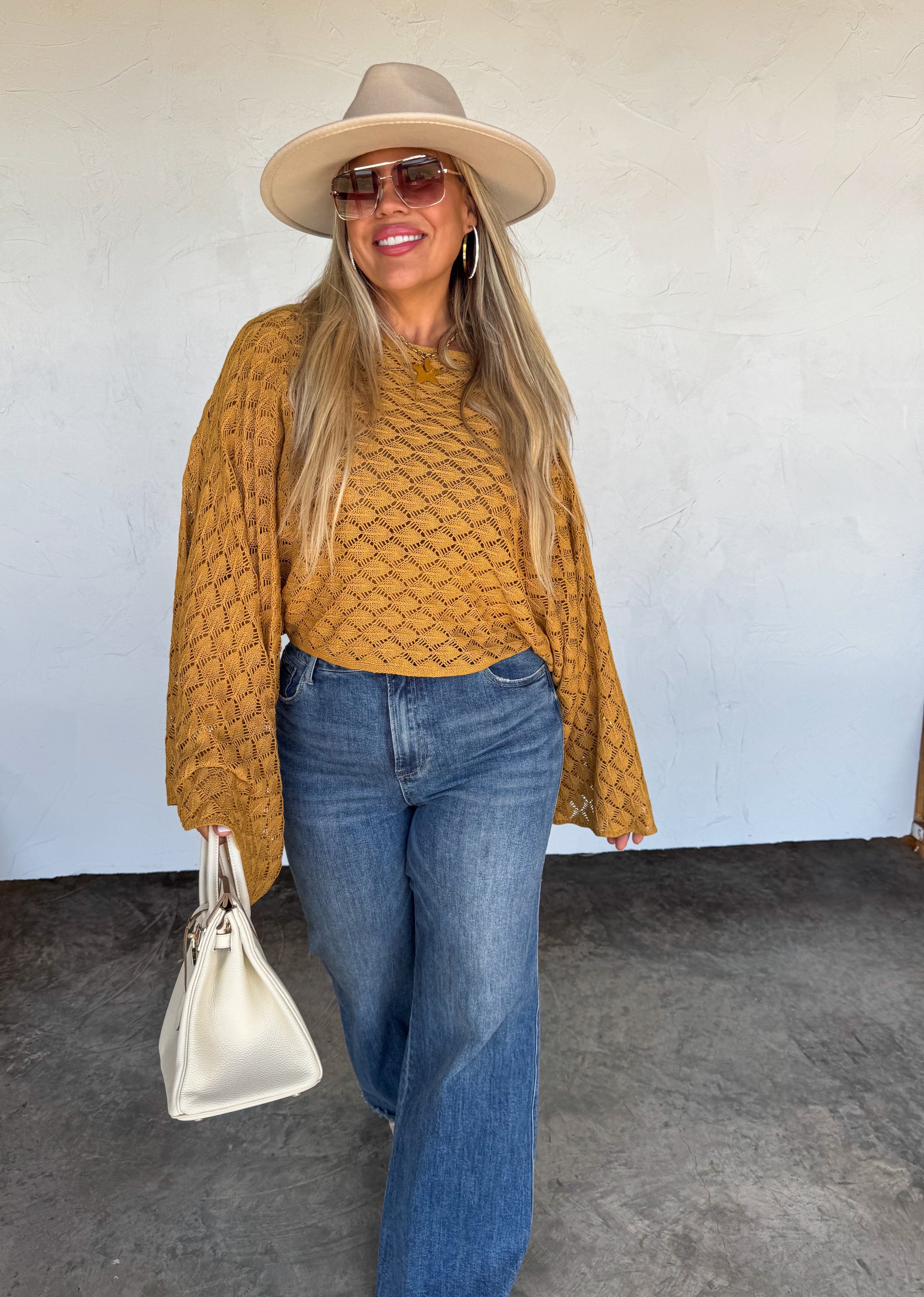 PREORDER- FALL COLORS FREE SPIRIT BELL SLEEVE TOP - BFF Here