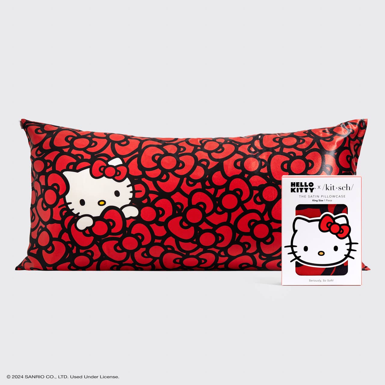 Hello Kitty x Kitsch Pillowcase King -Kitty in a Sea of Bows - BFF Here