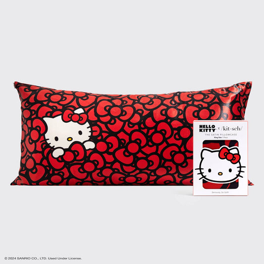 Hello Kitty x Kitsch Pillowcase King -Kitty in a Sea of Bows - BFF Here