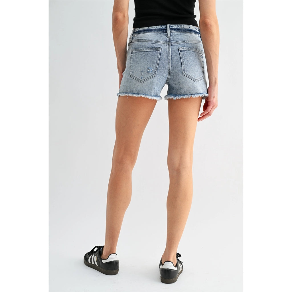Mid Rise Shorts / Bali Hai by Mica Denim (ARRAY) — Ships 2-3 weeks - BFF Here