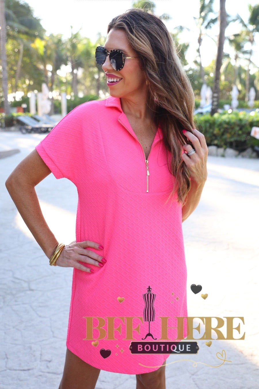 Ezra Textured Zipper Dress by Jess Lea / Choice of Color - BFF Here