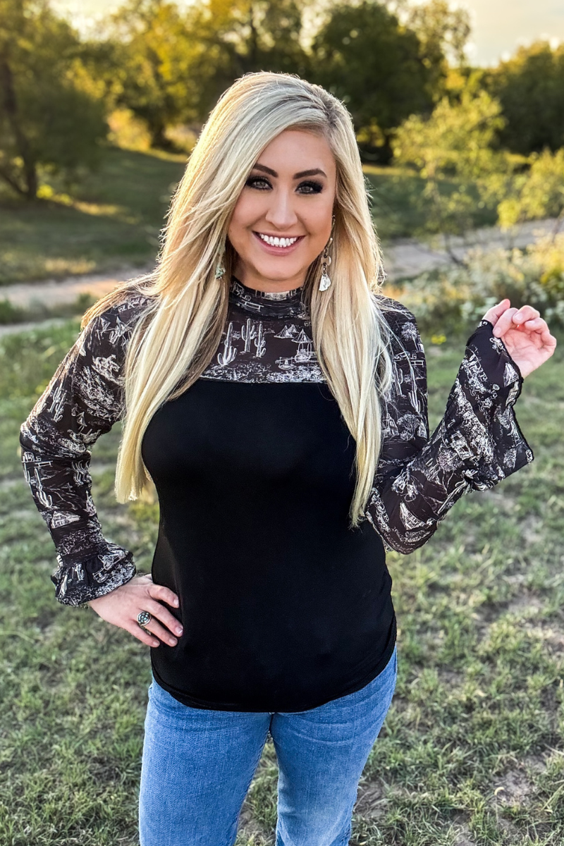 Homestead Toile Top by Sterling Kreek - BFF Here