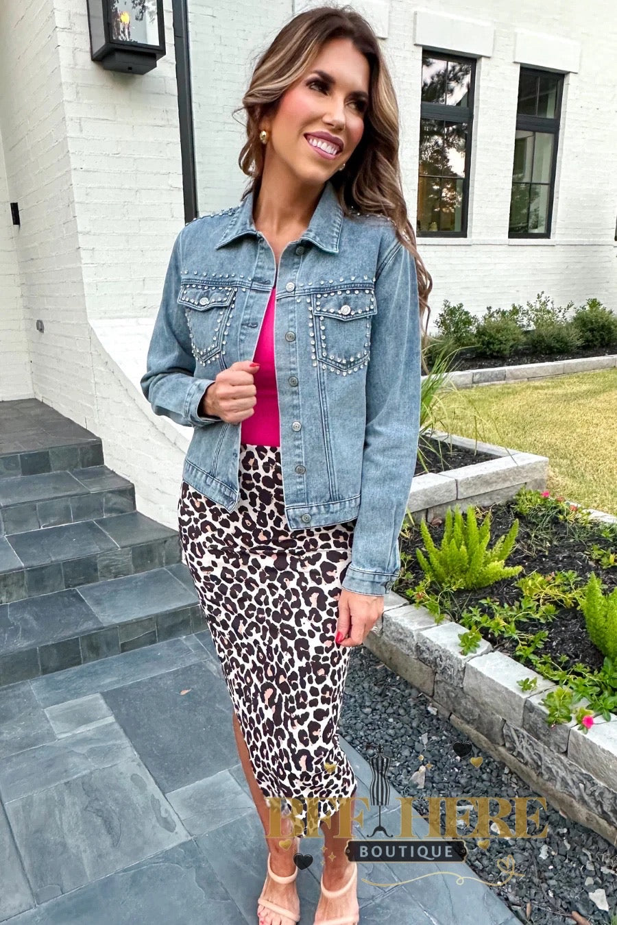 Stevie Rhinestone Denim Jacket by Jess Lea - BFF Here