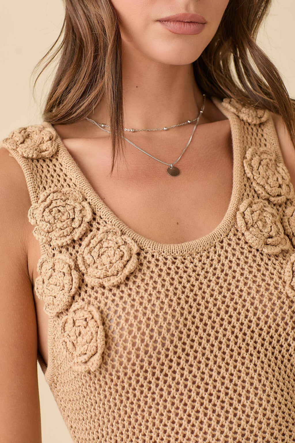 Desert Rose Crochet Tank Top - BFF Here
