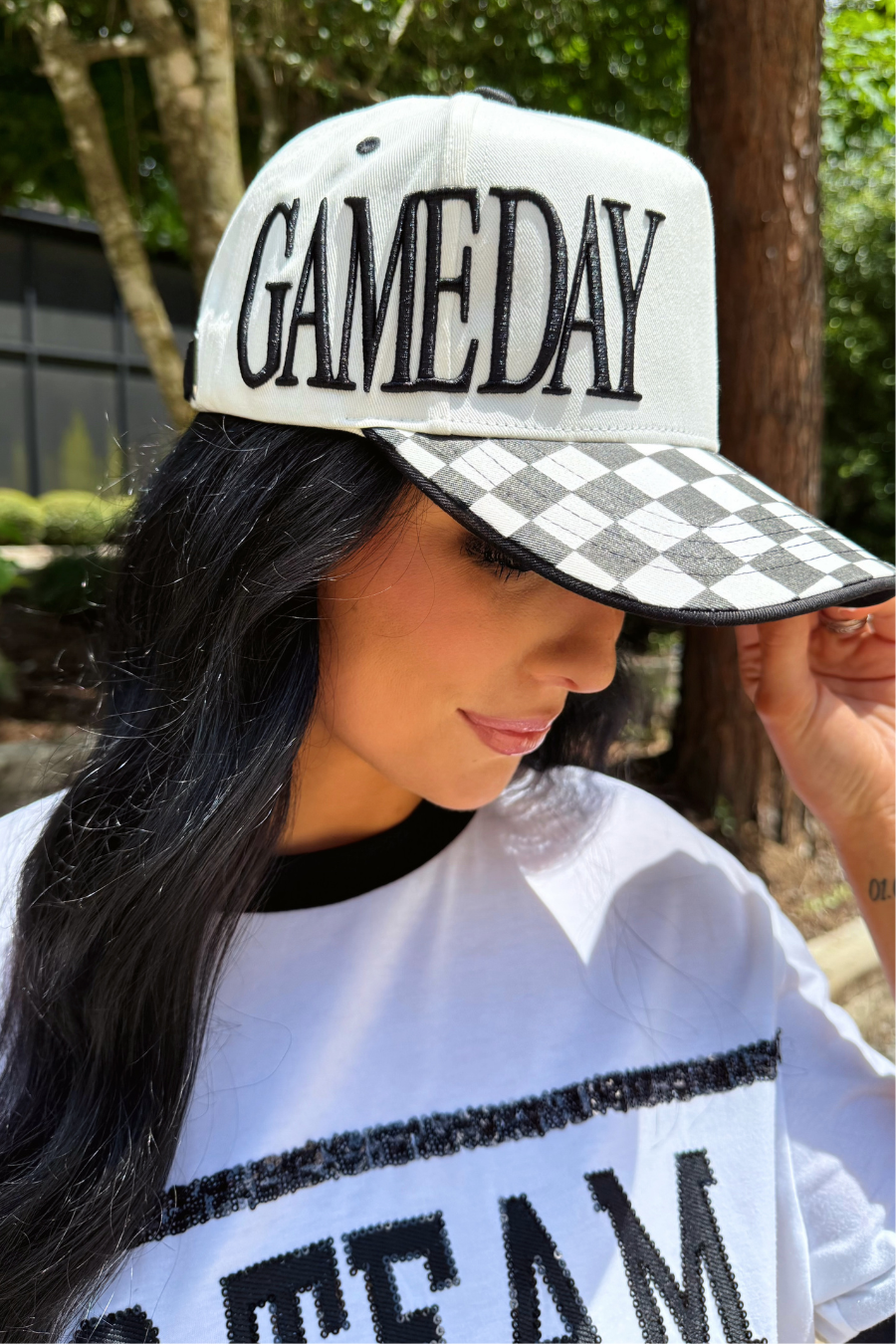 PREORDER: Game Day Checkered Hat by Jess Lea (ETA: July)