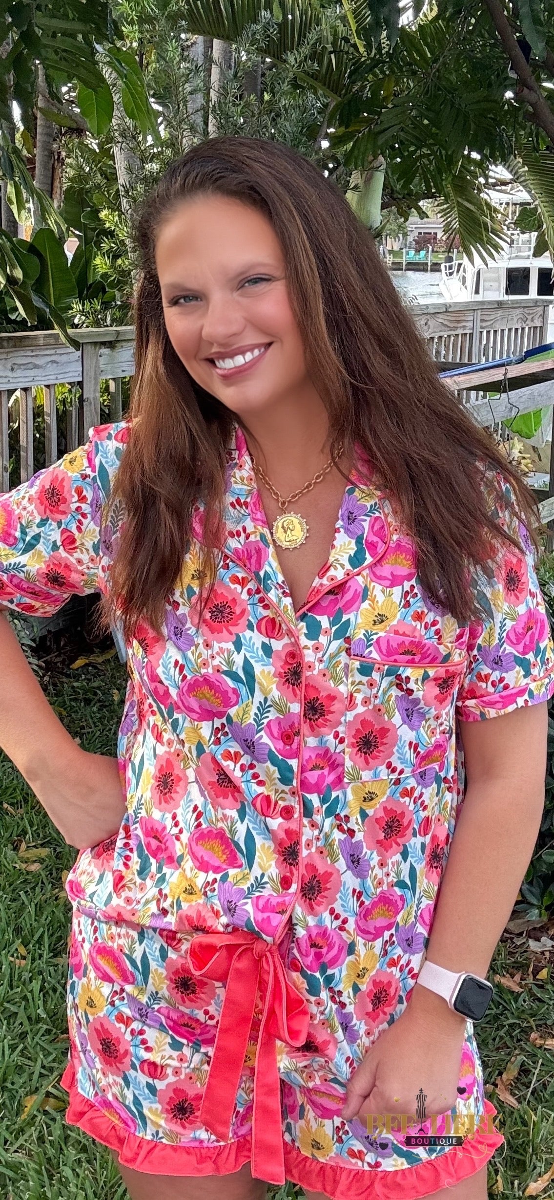 Fields of Floral Ruffle Pajama Set by Jess Lea - BFF Here