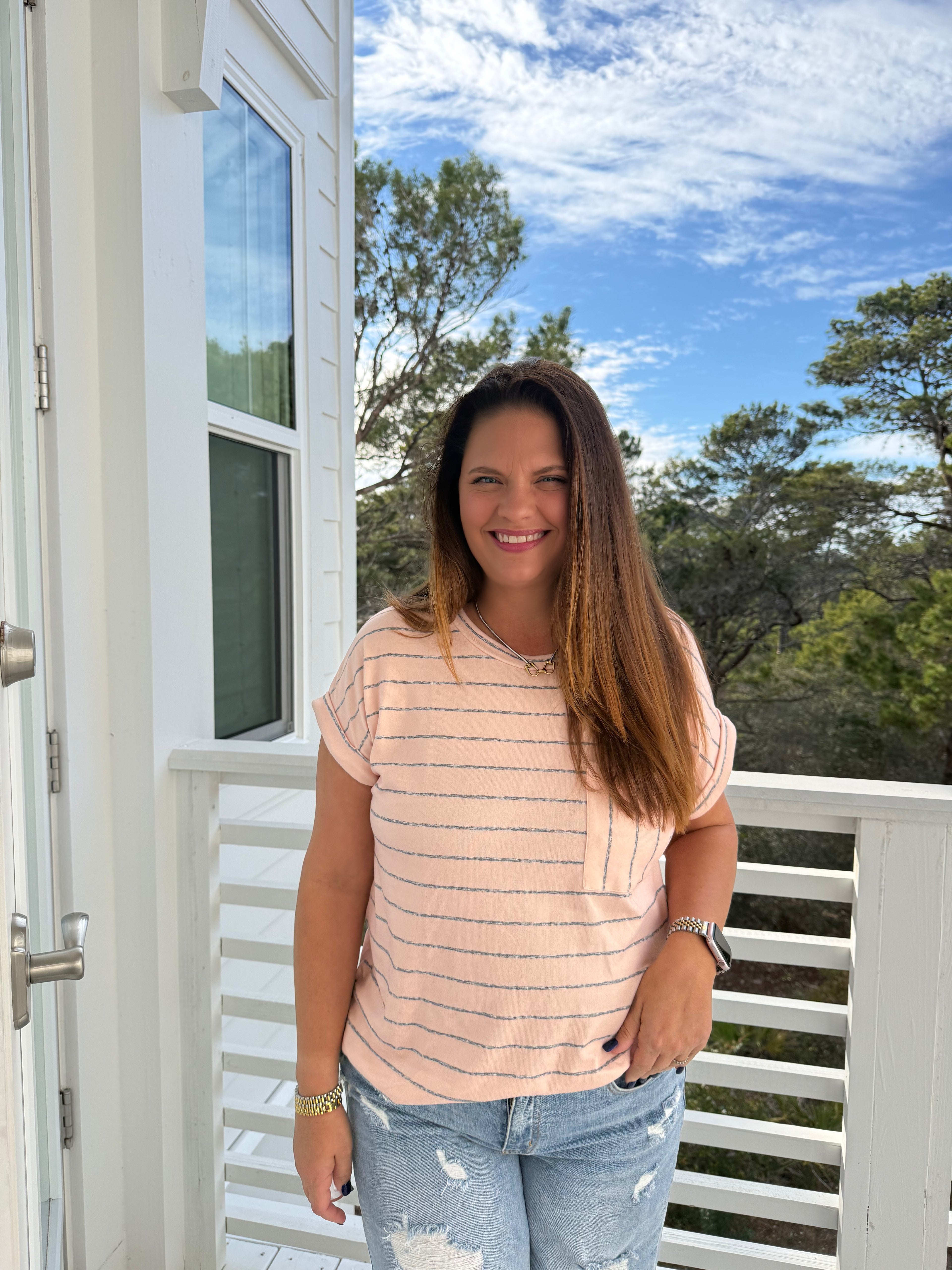 Easy Days Striped Pocket Tee by Sew In Love (Ships 2-3 weeks) - BFF Here