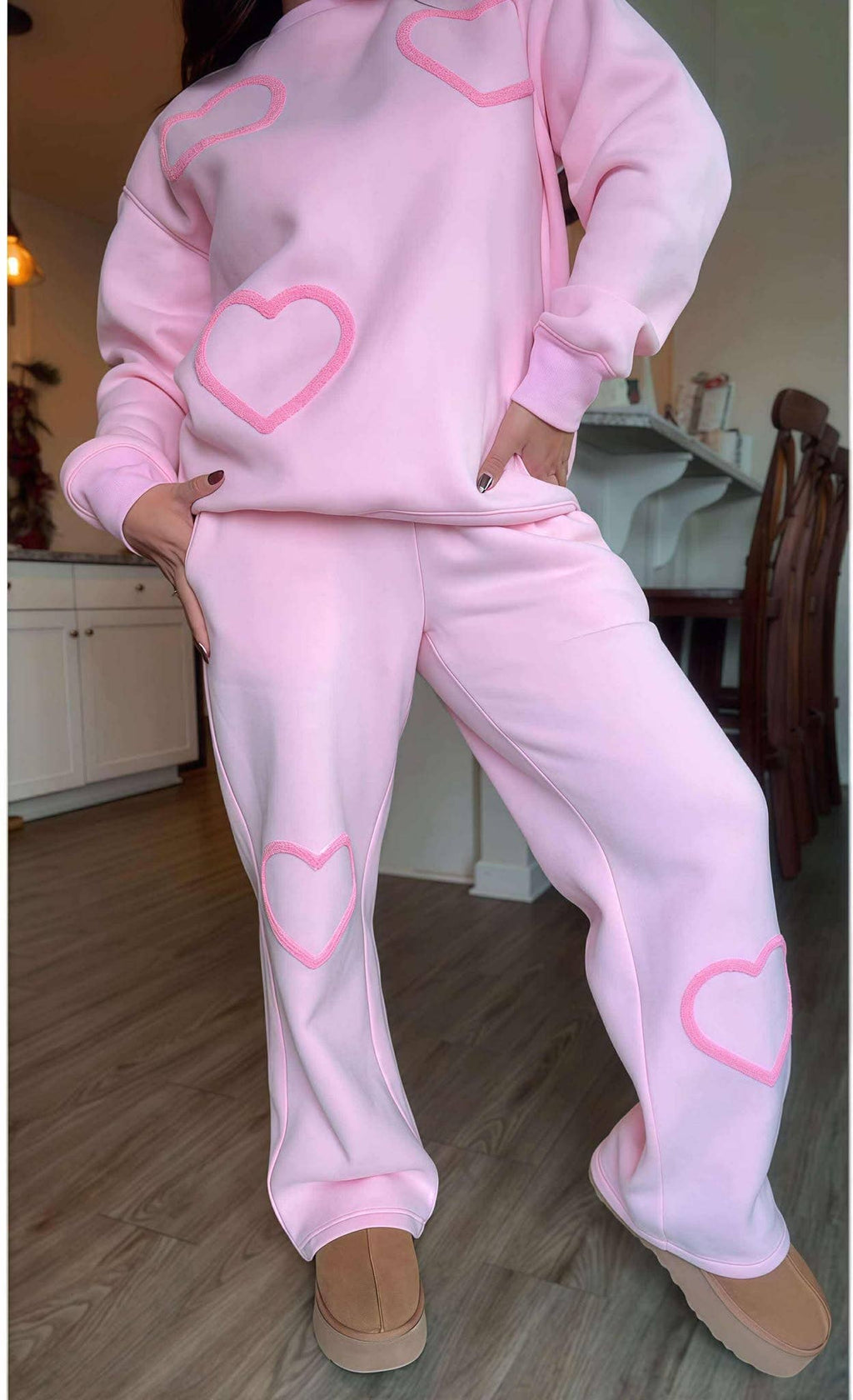 Haley Ultra Soft Heart Jogger Set - BFF Here