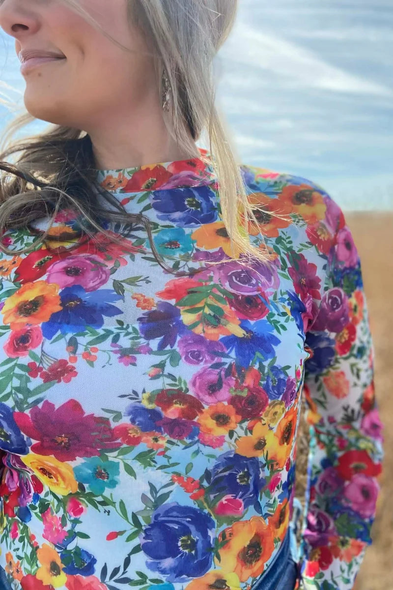 Country Kitchen Bloom Mesh Top by Sterling Kreek - BFF Here