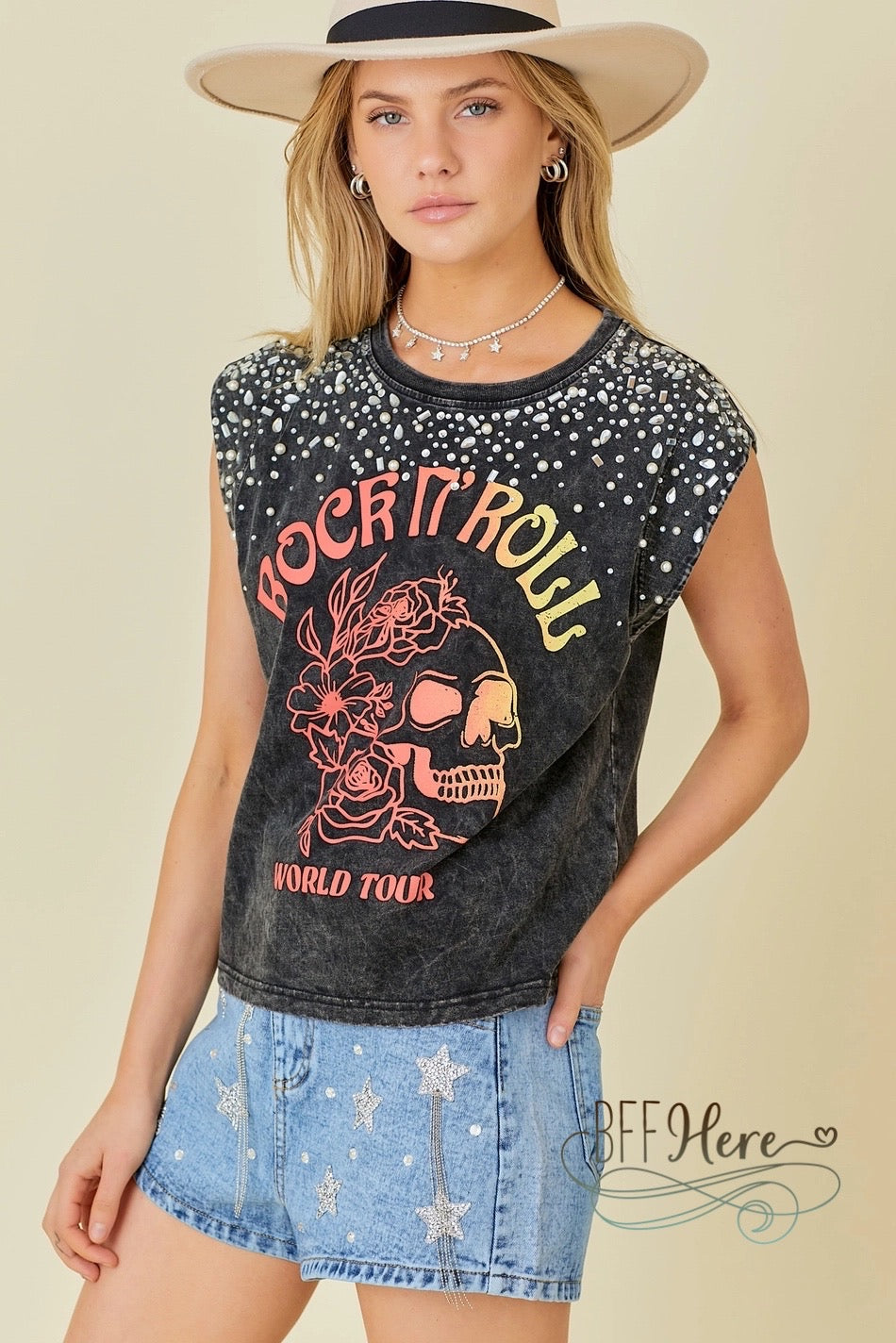 Rock 'n' Roll Rebel Studded Tank - BFF Here