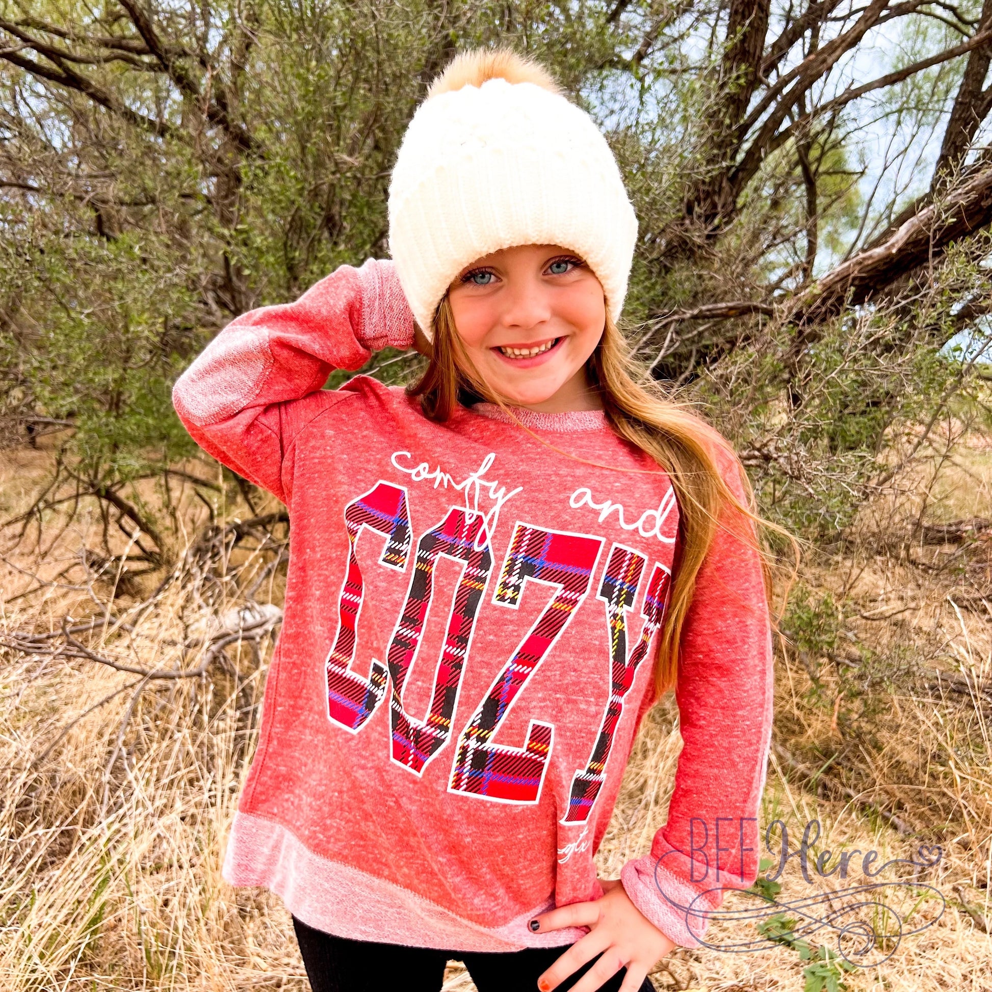 Comfy & Cozy Terry Pullover / Choice of Adult or Youth - BFF Here